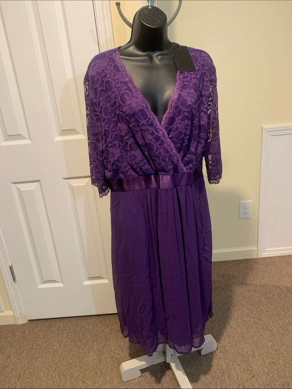 Purple Lace Wrap Women's Nightgown